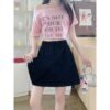549601979 Workwear Casual Short Skirt Women's Summer New Arrival Versatile High Waist Slimming A-Line Five-Point Skirt