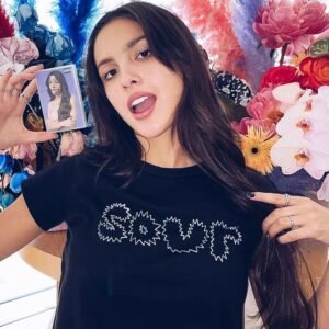 Olivia Rodrigo Same Style Sour Letter Print Short Sleeve T-Shirt Women's INS
