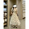 Style First Love Dress Women's Elegant Elastic Waist Long Skirt Gentle Ladylike Fit-and-Flare Long Dress