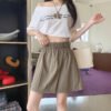 549601972 Workwear Casual Short Skirt Women's Summer New Arrival Versatile High Waist Slimming A-Line Five-Point Skirt