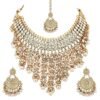 2 Shining Diva Fashion Latest Stylish Choker Traditional Pearl Kundan Necklace Jewellery Set for Women