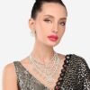 ZAVERI PEARLS Ethnic Kundan & Pearls Multi Layers Bridal Necklace Set For Women-ZPFK8689
