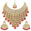 3 Shining Diva Fashion Latest Stylish Choker Traditional Pearl Kundan Necklace Jewellery Set for Women