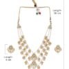 ZAVERI PEARLS Ethnic Kundan & Pearls Multi Layers Bridal Necklace Set For Women-ZPFK8689