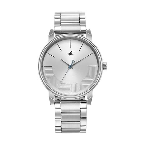 Fastrack Stunners Quartz Analog Silver Dial Silver Metal Strap Watch for Guys - NT3291SM02​