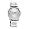 Fastrack Stunners Quartz Analog Silver Dial Silver Metal Strap Watch for Guys - NT3291SM02​