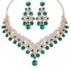 a Shining Diva Fashion Latest Stylish Design Fancy Wedding Party Crystal Diamonds Necklace Jewellery Set for Women