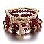 Shining Diva Fashion Latest Stylish Bohemian Stackable Multilayer Crystal Charm Beaded Bracelet for Women Girls