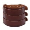 a2 THE MEN THING WRAITHBINDER BROWN - Genuine Braided Leather Bracelet Set for Men & Boys (8inch)