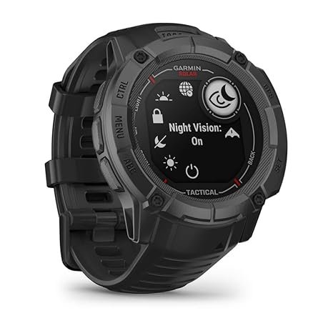 Garmin Instinct 2X Solar, Large Rugged GPS Smartwatch, Built-in Sports Apps and Health Monitoring, Solar Charging and Ultratough Design Features, Graphite