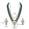 I Jewels Gold Plated Traditional Kundan & Pearl Studded Necklace Jewellery Set For Women (ML311)