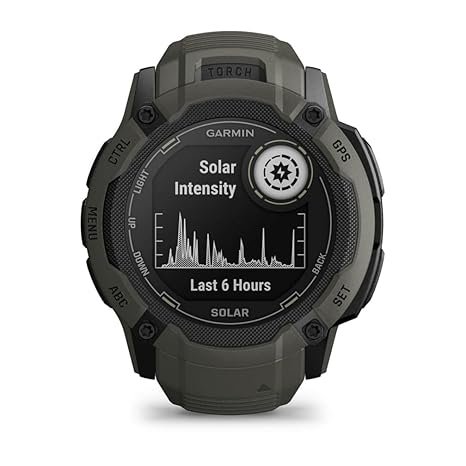 Garmin Instinct 2X Solar, Large Rugged GPS Smartwatch, Built-in Sports Apps and Health Monitoring, Solar Charging and Ultratough Design Features, Graphite