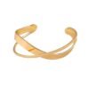 Yellow Chimes Elvora Bracelet for Women Fashion Golden Cuff Kadaa Bracelets for Girls | Twisted Gold Plated Hand Cuff Kadaa Bracelet | Birthday Gift For Girls and Women