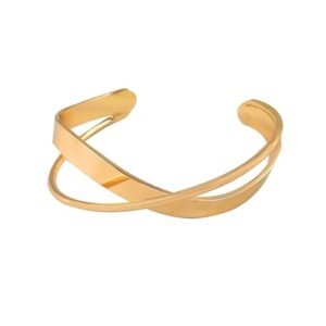 Yellow Chimes Elvora Bracelet for Women Fashion Golden Cuff Kadaa Bracelets for Girls | Twisted Gold Plated Hand Cuff Kadaa Bracelet | Birthday Gift For Girls and Women