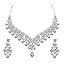 c2 Shining Diva Fashion Latest Stylish Design Fancy Wedding Party Crystal Diamonds Necklace Jewellery Set for Women