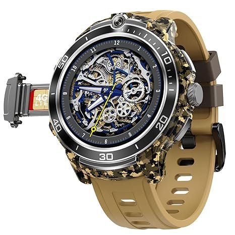 Fire-Boltt Clickk 54.1mm (2.12 inch) AMOLED Display, Front Camera, Nano SIM Slot, 1000mAh Smartwatch