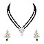 I Jewels Gold Plated Traditional Kundan & Pearl Studded Necklace Jewellery Set For Women (ML311)