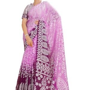 s15 Garden Vareli Viscose Brasso Floral Print Saree with Unstitched Blouse Piece