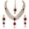 Shining Diva Latest Stylish 18k Gold Plated Traditional Kundan Necklace Jewellery Set for Women