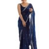 AKHILAM Women's Paper Silk Embroidered Saree With Unstitched Blouse Piece (AARYAN14301_KR_Parent)