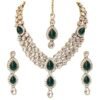 Shining Diva Latest Stylish 18k Gold Plated Traditional Kundan Necklace Jewellery Set for Women