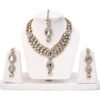 Shining Diva Latest Stylish 18k Gold Plated Traditional Kundan Necklace Jewellery Set for Women