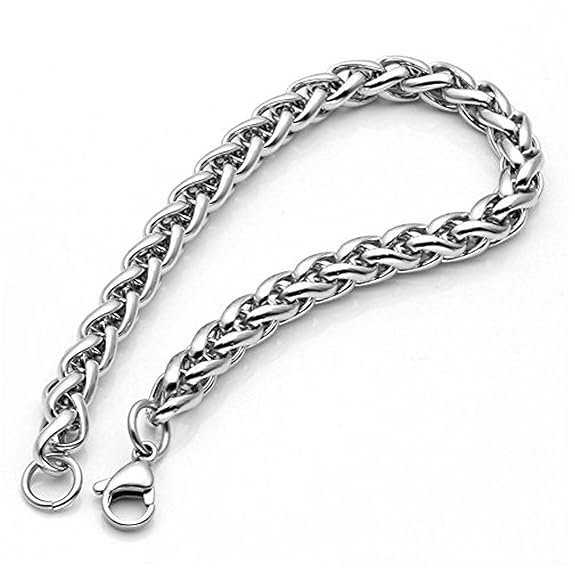 Fashion Frill Stylish Silver Bracelet For Men Stainless Steel Silver Chain Bracelets For Men Boys Mens Wristwear Bracelets Jewellery