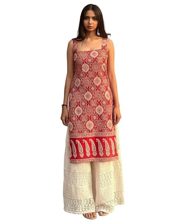 Sleeveless Printed Kurti